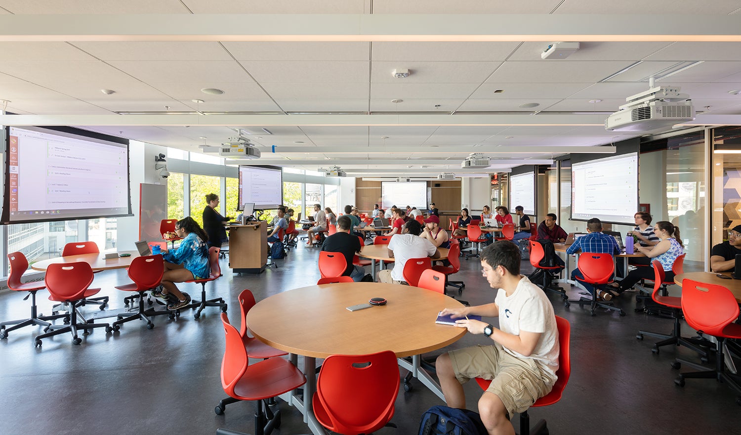 The Brendan Iribe Center for Computer Science and Engineering classroom
