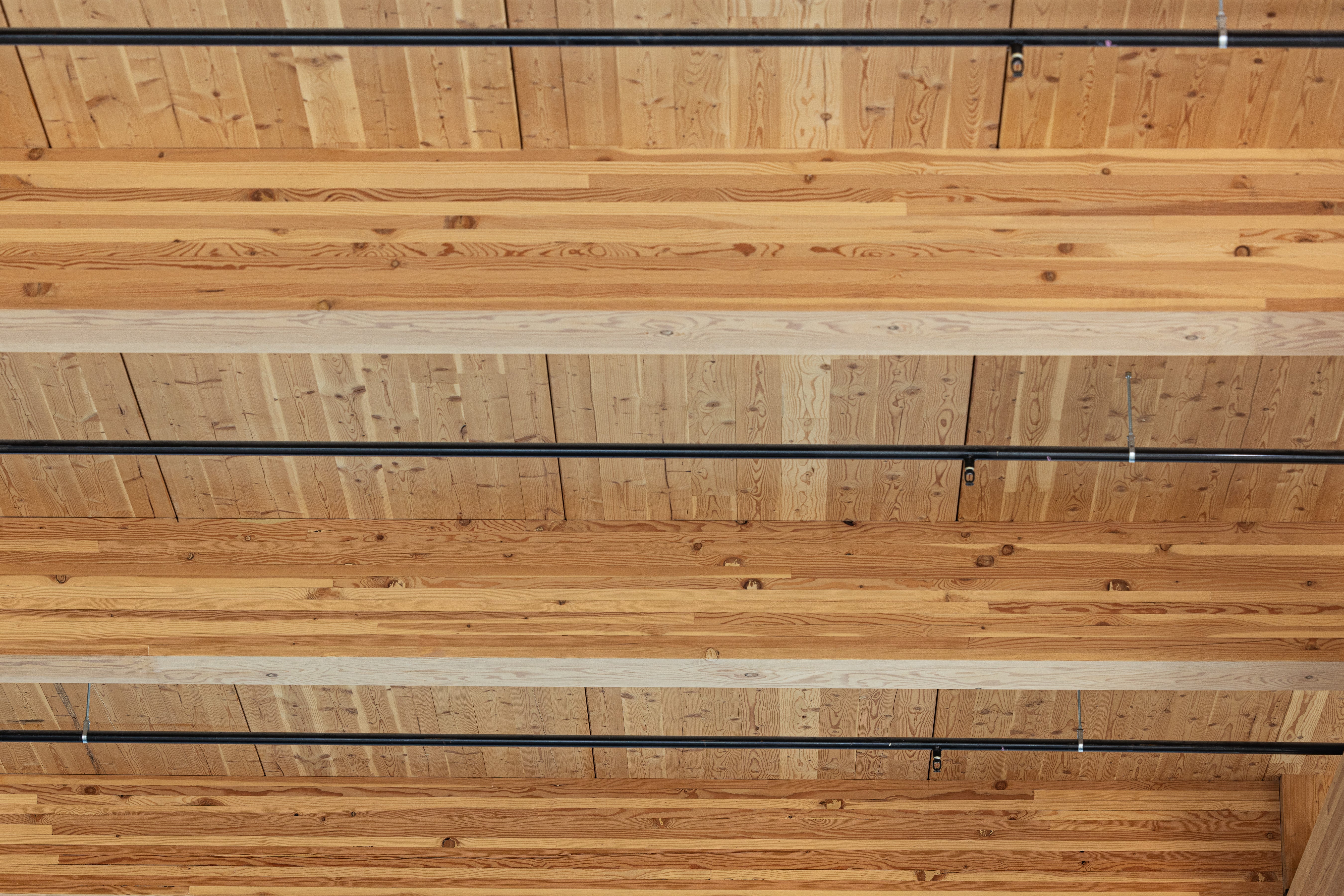 Close-up of mass timber in use