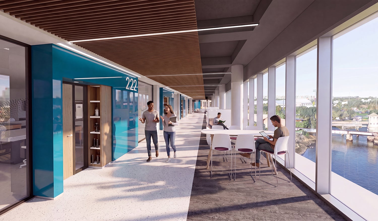 University of Tampa Dickey Science Innovation Center hallway rendering